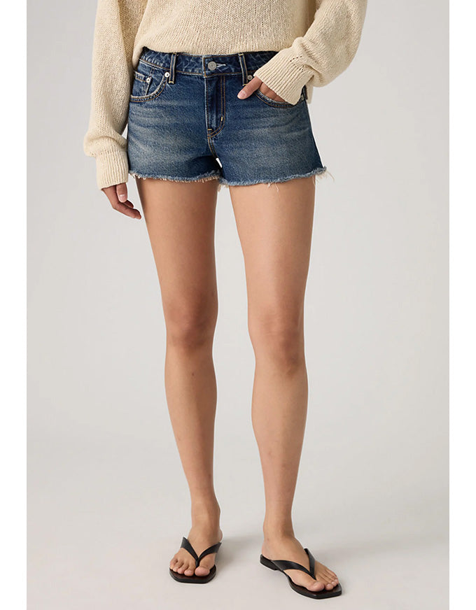 Low Denim Shorts - Free Lunch