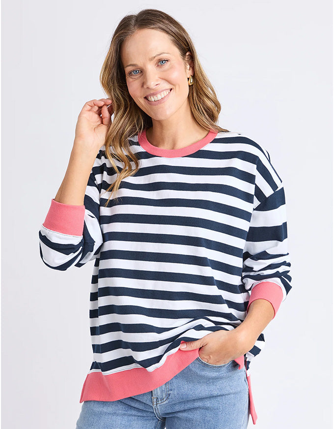 Vivid Crew Navy/White Stripe