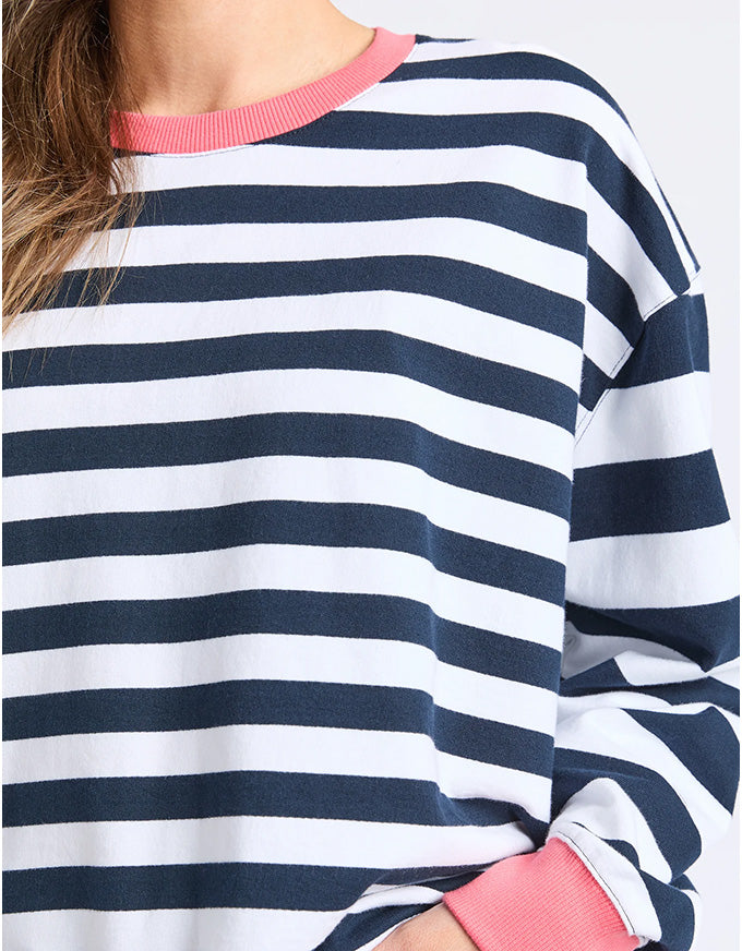 Vivid Crew Navy/White Stripe