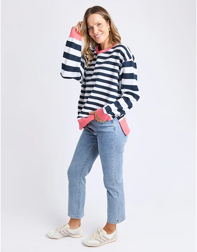 Vivid Crew Navy/White Stripe