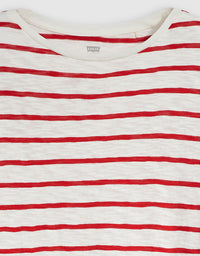 Margot L/S Tee Saint Stripe Scarlet