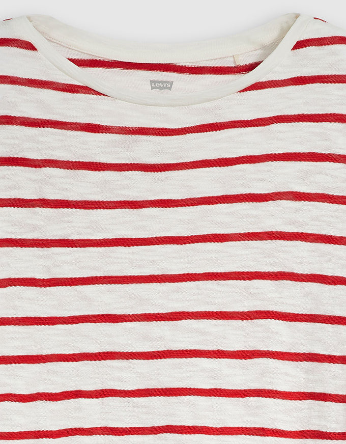 Margot L/S Tee Saint Stripe Scarlet