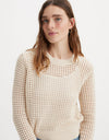 Superbloom Crochet Long-Sleeve Top White Swan