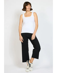 Alex Pant Black - Wide Leg Crop Pant