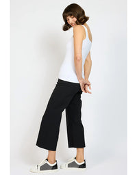 Alex Pant Black - Wide Leg Crop Pant