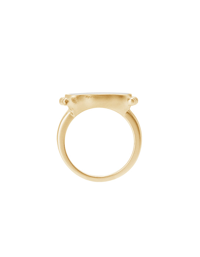 Aphrodite Goddess Mother Of Pearl Ring Gold