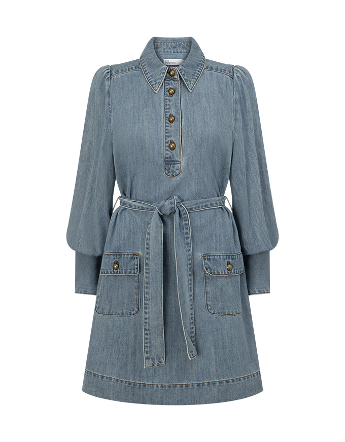 Opal Dress Light Washed Denim