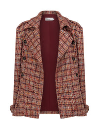Revel Coat Berry Check Boucle