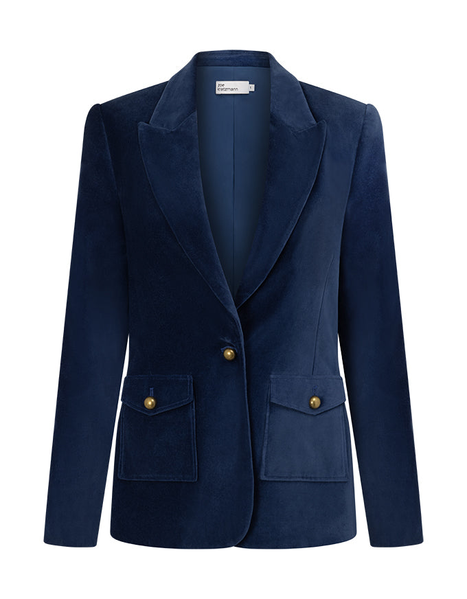 Glace Jacket Sapphire Velvet