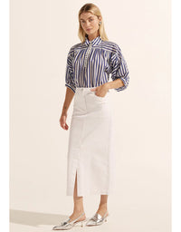 Adage Top Navy Stripe