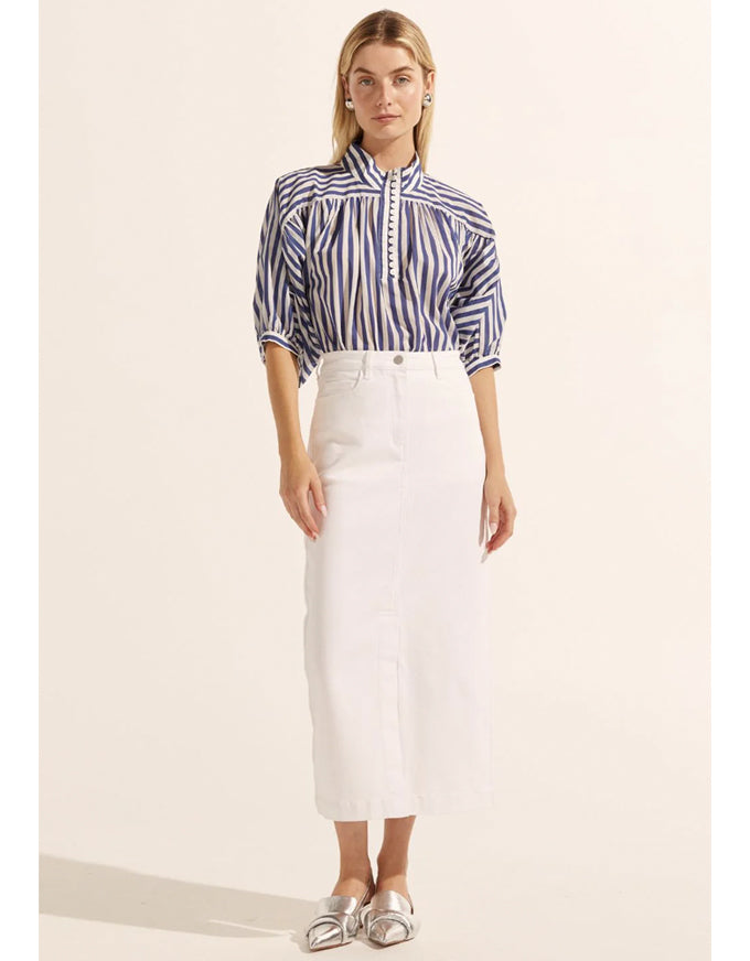 Adage Top Navy Stripe