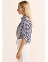 Adage Top Navy Stripe