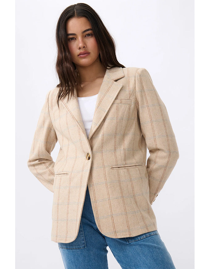 Addison Blazer Cream Check