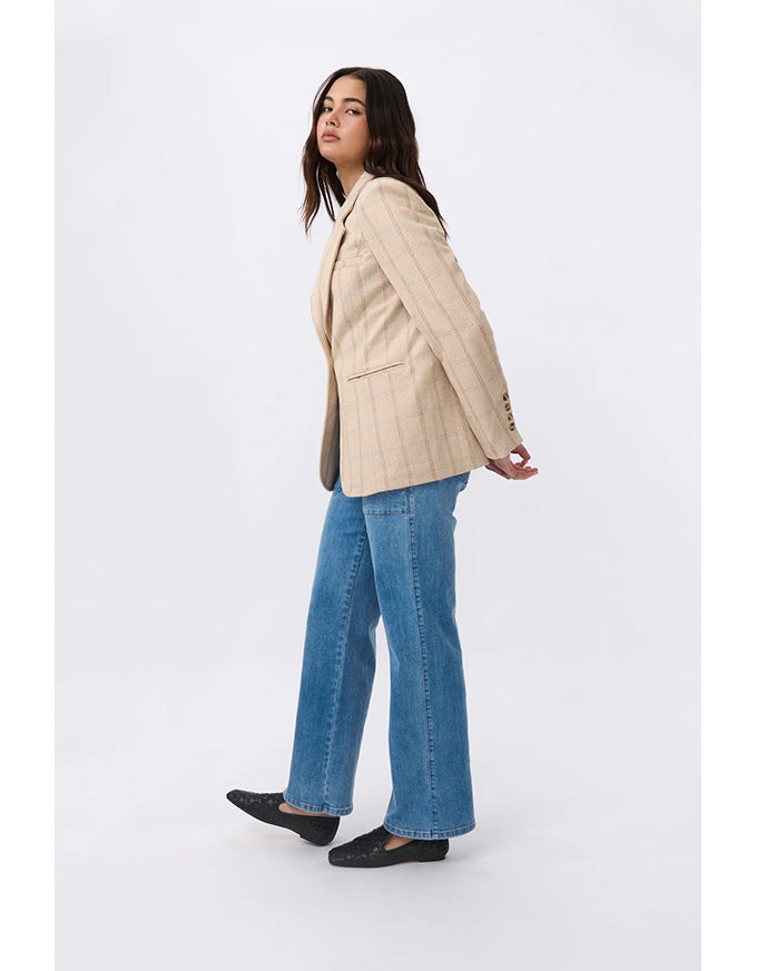 Addison Blazer Cream Check