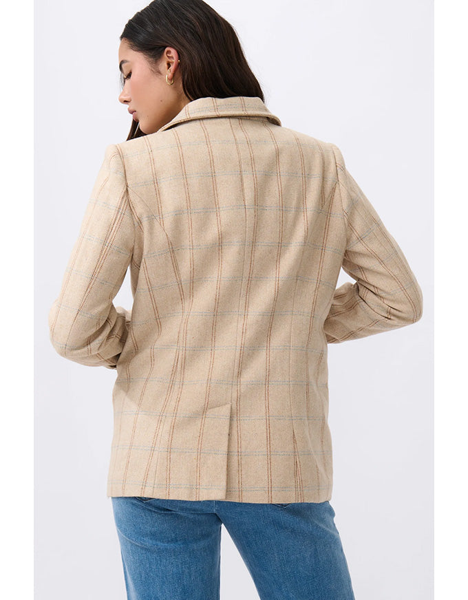 Addison Blazer Cream Check