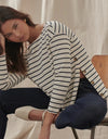 Amelie Top Ecru/Navy Stripe