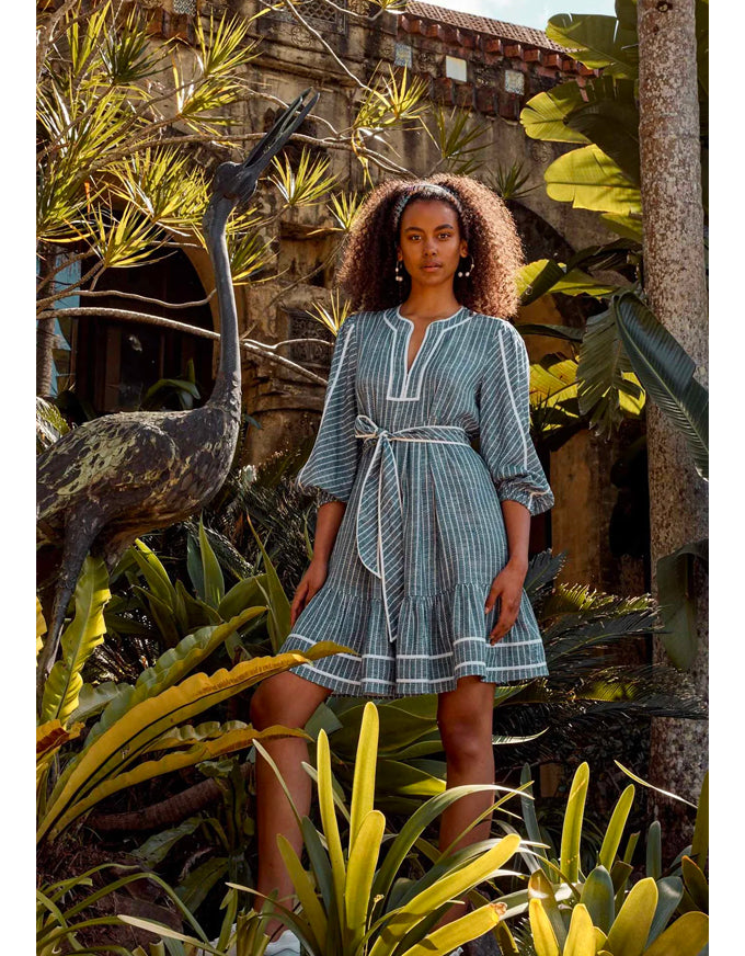 Antigua Babydoll Dress Del Mar Stripe