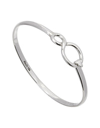 Infinity Silver Tension Bangle