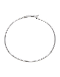 Infinity Silver Tension Bangle