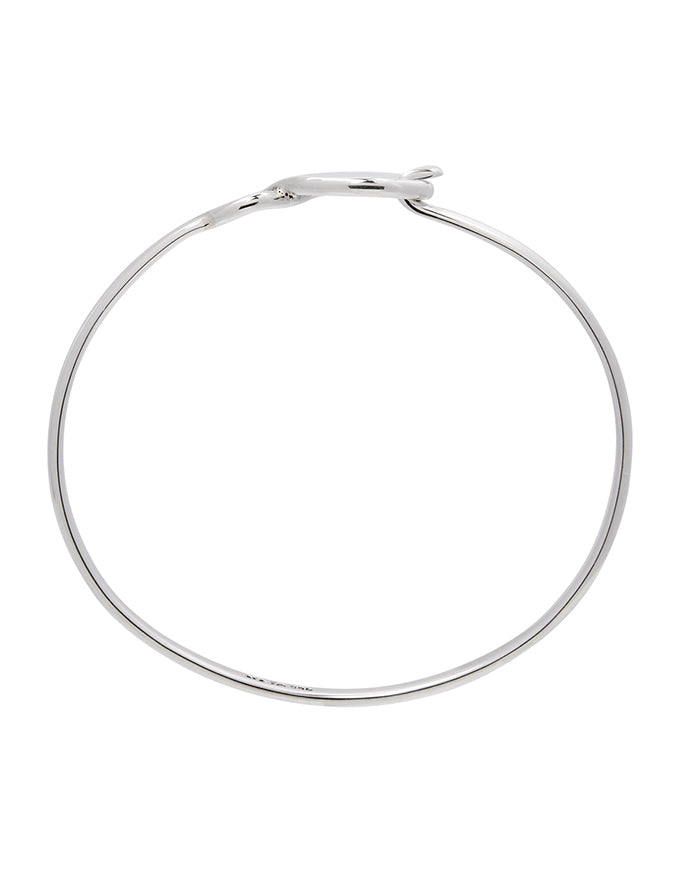 Infinity Silver Tension Bangle