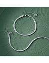 Celestine Fine Silver Bracelet (18.5cm+ext)
