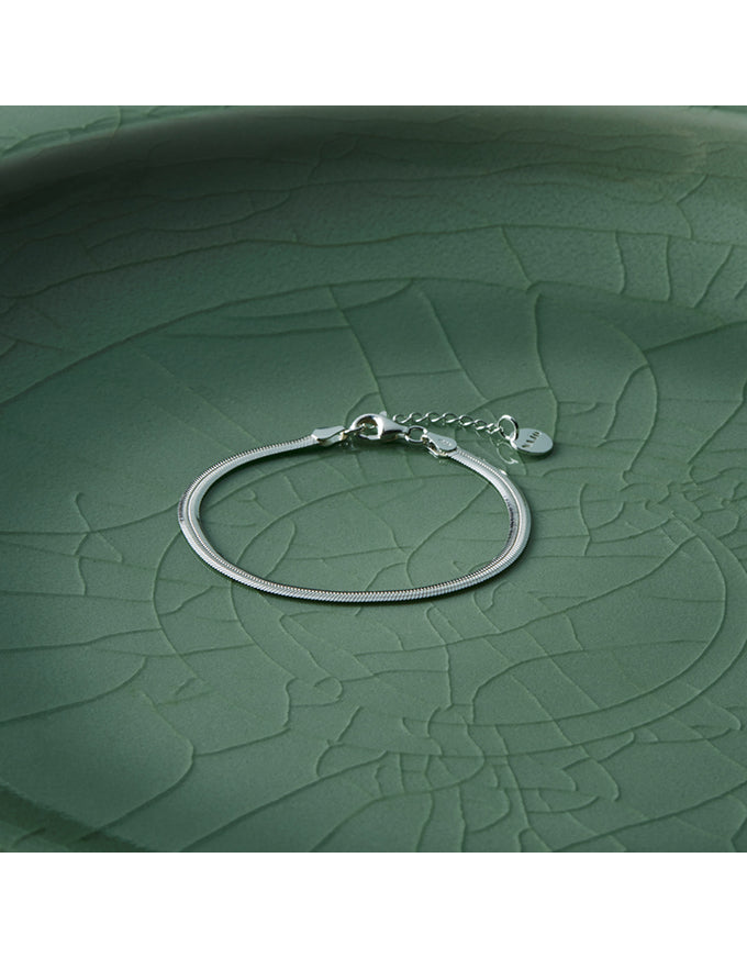 Celestine Fine Silver Bracelet (18.5cm+ext)