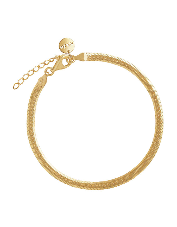 Celestine Fine Yellow Gold Bracelet (18.5cm+ext)