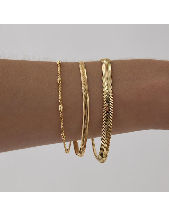 Celestine Fine Yellow Gold Bracelet (18.5cm+ext)
