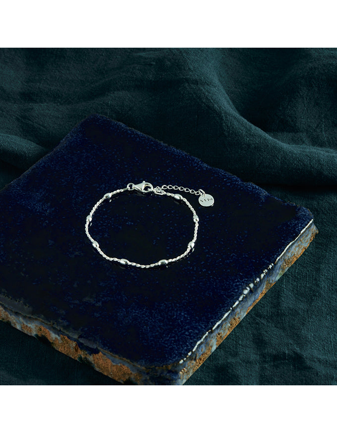 Cassiopeia Silver Bracelet (18.5cm+ext)