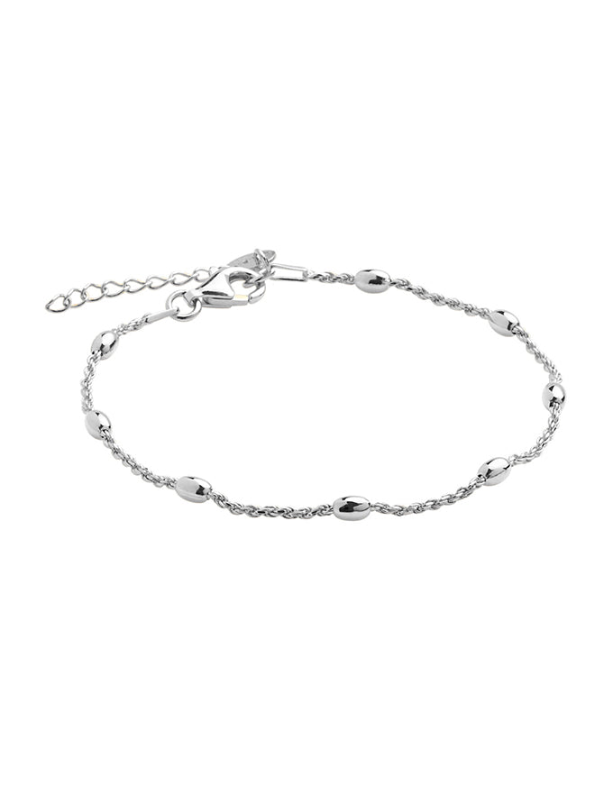 Cassiopeia Silver Bracelet (18.5cm+ext)