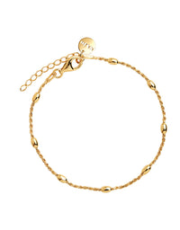 Cassiopeia Yellow Gold Bracelet (18.5cm+ext)
