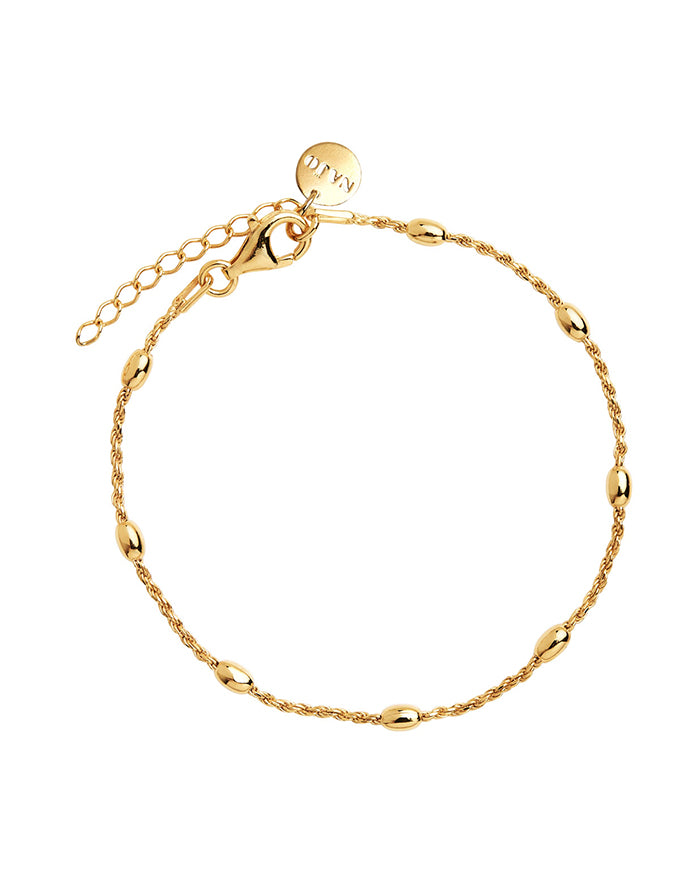 Cassiopeia Yellow Gold Bracelet (18.5cm+ext)