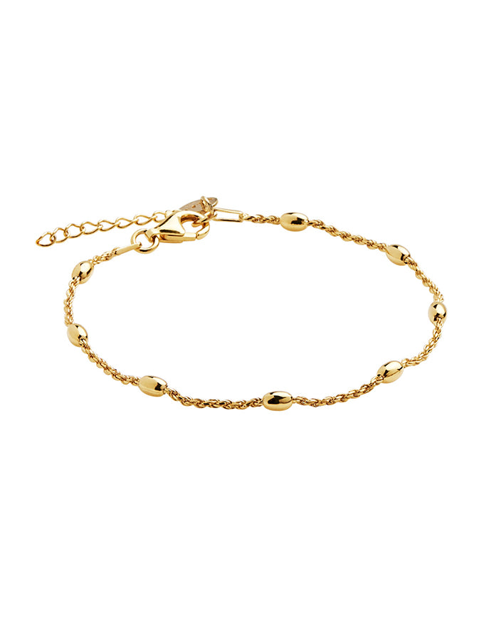 Cassiopeia Yellow Gold Bracelet (18.5cm+ext)