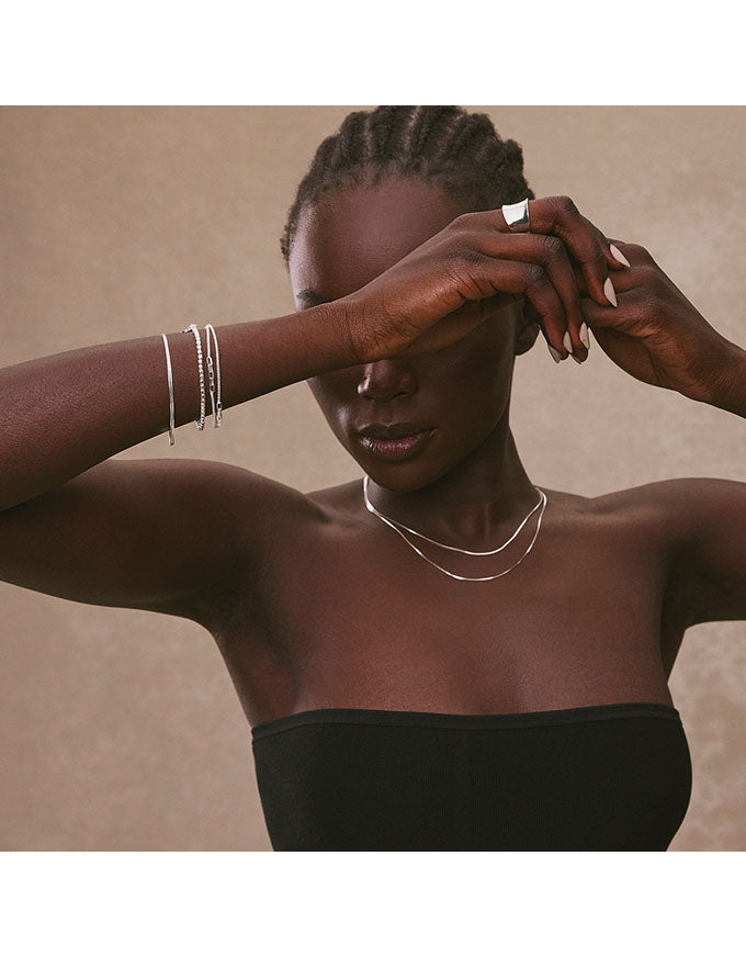 Mirage Double Chain Bracelet Silver