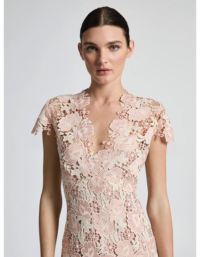 Belinda Dress Blush Cream