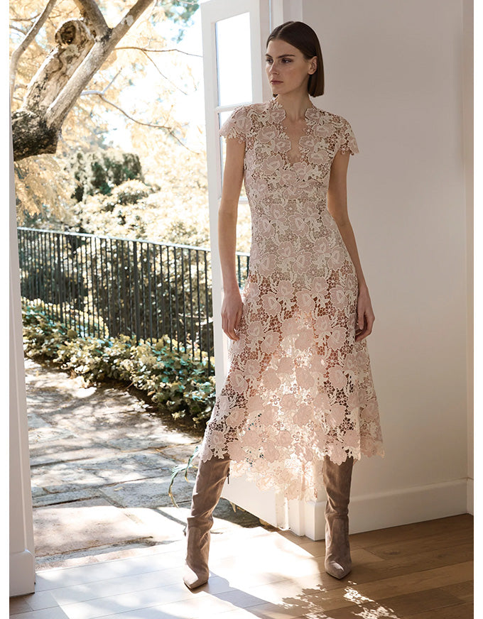 Belinda Dress Blush Cream