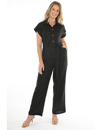 Black Linen Jumpsuit