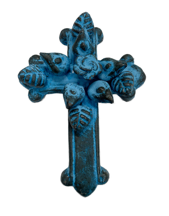 Blue Cross w Flowers