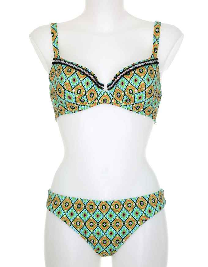 Blue Green Geo Bikini