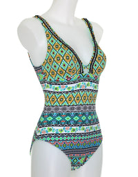 Blue Green Geo One Piece