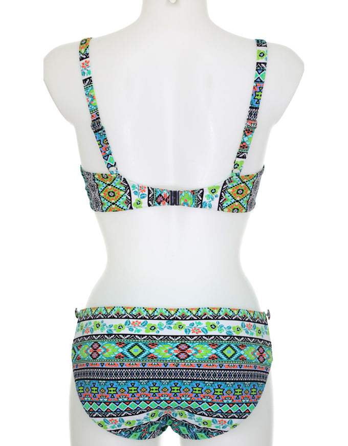 Blue Green Geo Tie Bikini