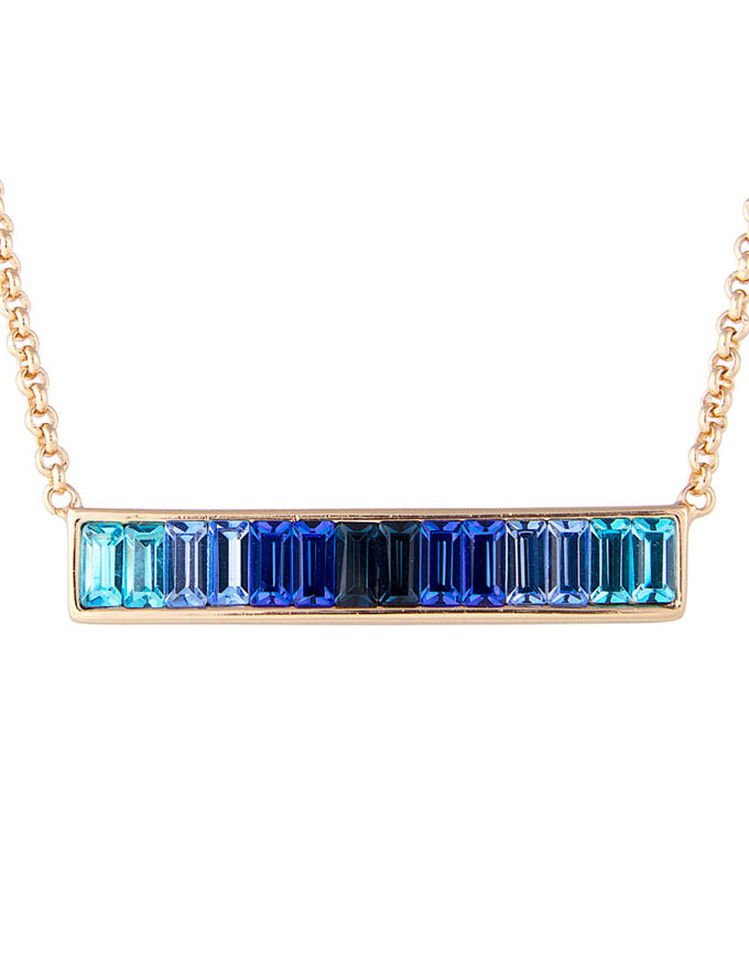 Blue Ombre Bar Necklace