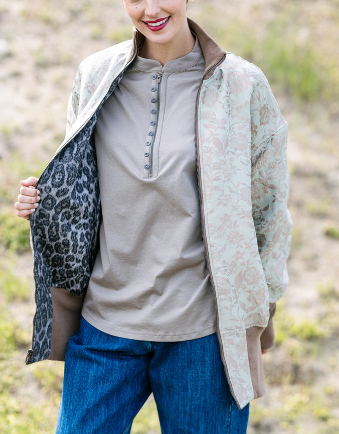Boom Jacket Leopard & Pistachio