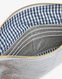 Bowery Wallet Silver Crinkle