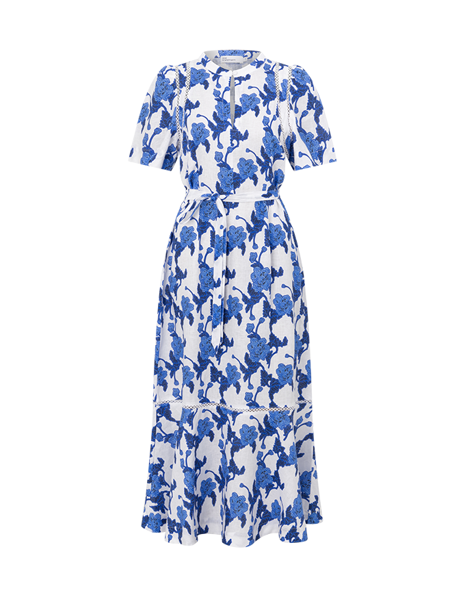 Cable Dress Azure Bouquet