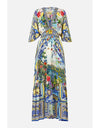 Wall to Wall Wonders Waisted Dress w/ Hem Ruffle