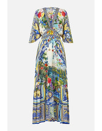Wall to Wall Wonders Waisted Dress w/ Hem Ruffle