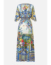 Wall to Wall Wonders Waisted Dress w/ Hem Ruffle