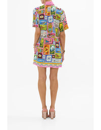 Salty Splendour Short Sleeve Mini Shirt Dress