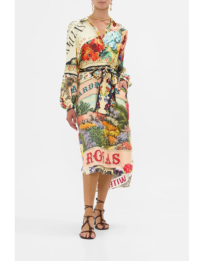 Hi-Lo Midi Shirt Dress Aromatic Amor